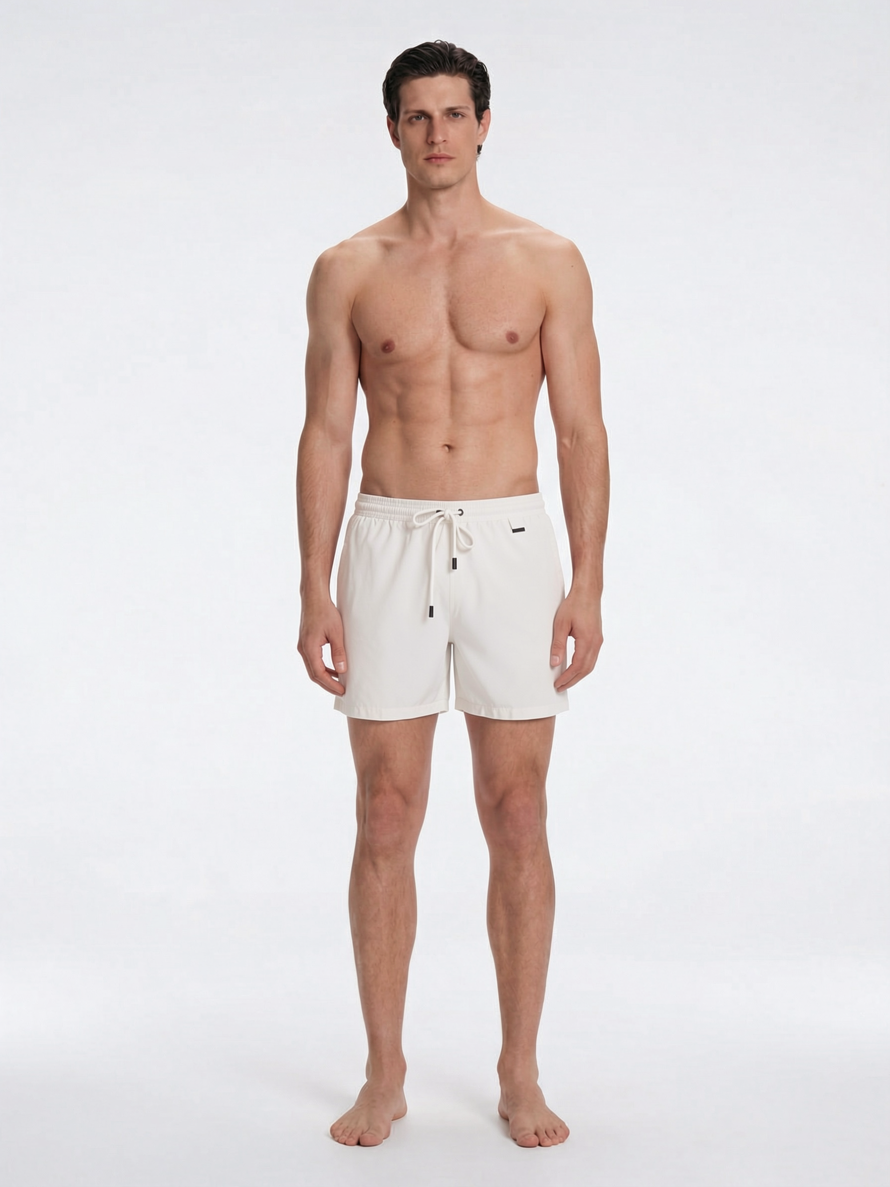 Louis White Quick-Dry Swim Shorts | Moeva | Shorts | Each week unveils new pieces—luxury swimwear, fluid resort silhouettes, and elevated summer-to-evening essentials designed to carry you from coastal escapes to city nights.