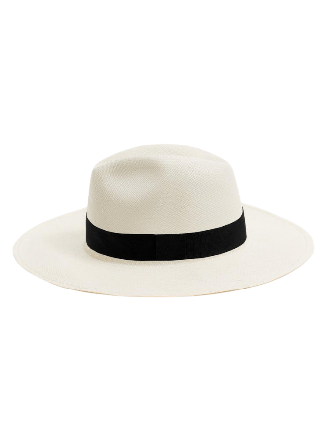 Billy Natural Straw Hat with Grosgrain Black Band | Moeva | Hat | Each week unveils new pieces—luxury swimwear, fluid resort silhouettes, and elevated summer-to-evening essentials designed to carry you from coastal escapes to city nights.