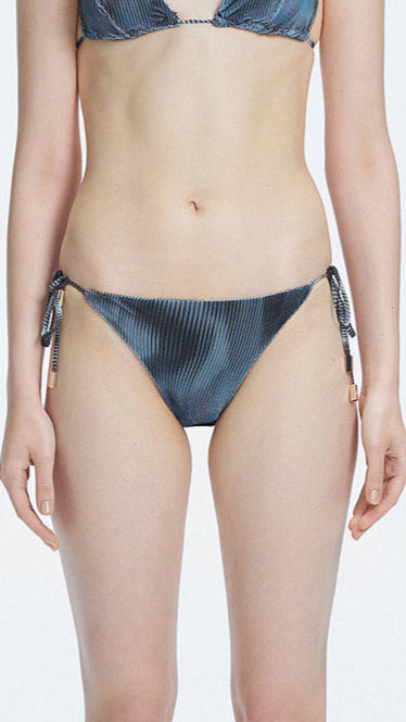 Hermione Black Side Tie 3D Bikini Bottom | Moeva | Bikini Bottom | Each week unveils new pieces—luxury swimwear, fluid resort silhouettes, and elevated summer-to-evening essentials designed to carry you from coastal escapes to city nights.