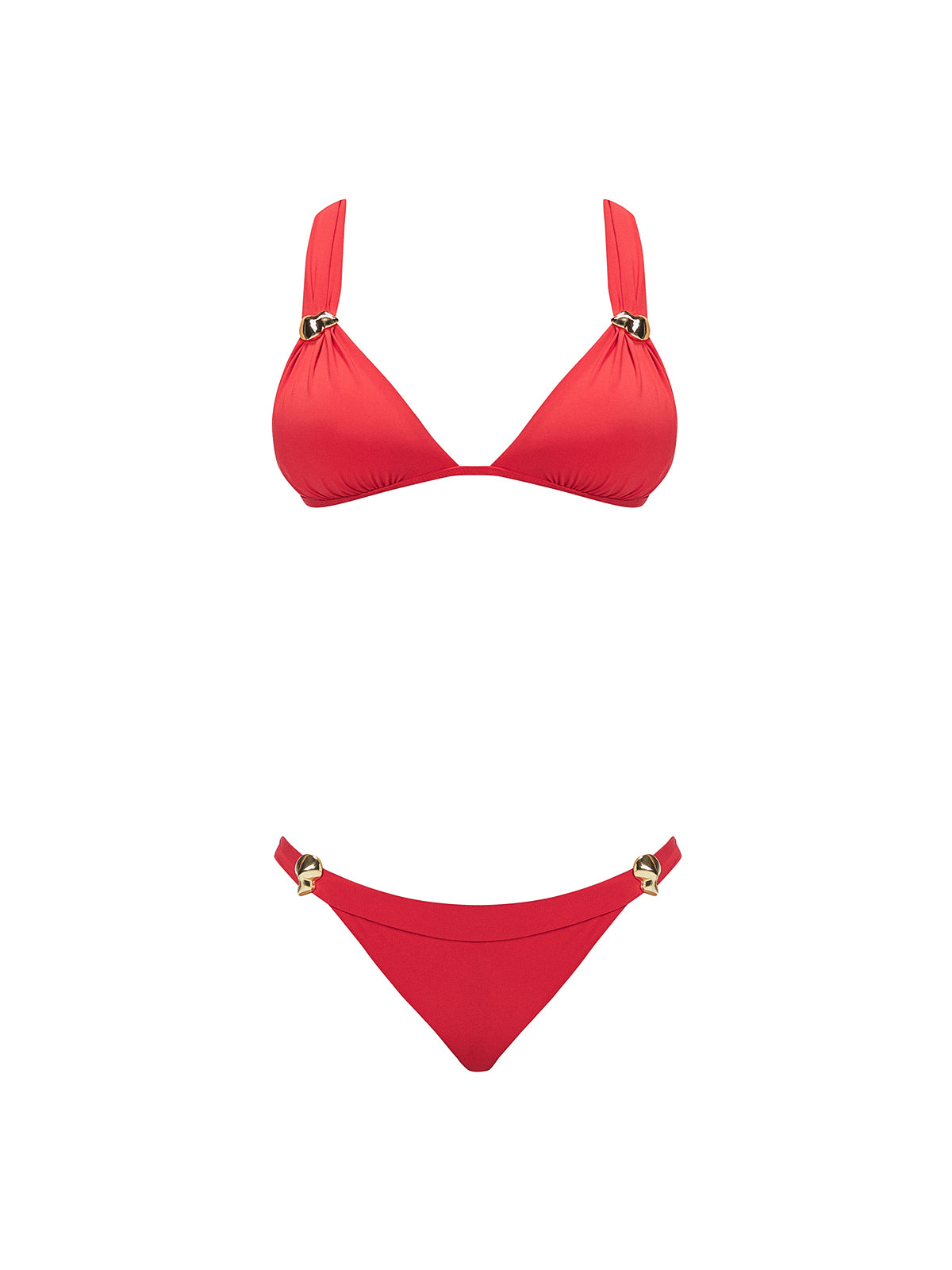 Zella Red Triangle Solid Bikini Top | Moeva | Bikini Top | Each week unveils new pieces—luxury swimwear, fluid resort silhouettes, and elevated summer-to-evening essentials designed to carry you from coastal escapes to city nights.