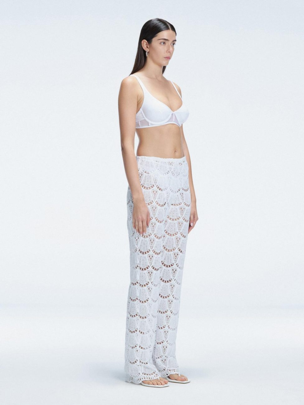 Elysia White Lace Crochet High-Waist Pants | Moeva | Set | Each week unveils new pieces—luxury swimwear, fluid resort silhouettes, and elevated summer-to-evening essentials designed to carry you from coastal escapes to city nights.