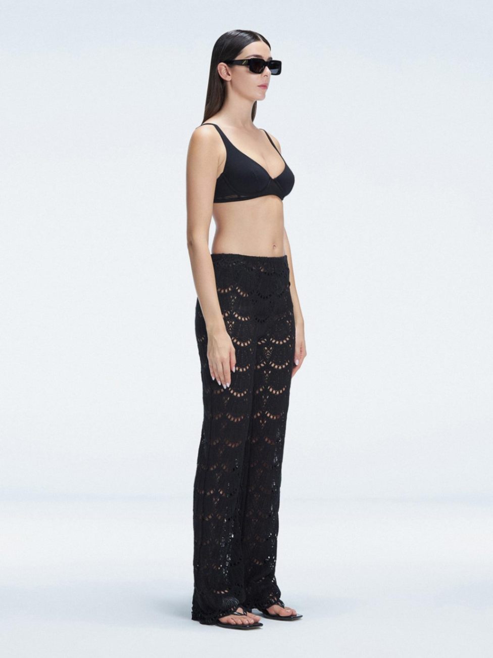 Elysia Black Lace Crochet High Waist Pants | Moeva | Set | Each week unveils new pieces—luxury swimwear, fluid resort silhouettes, and elevated summer-to-evening essentials designed to carry you from coastal escapes to city nights.