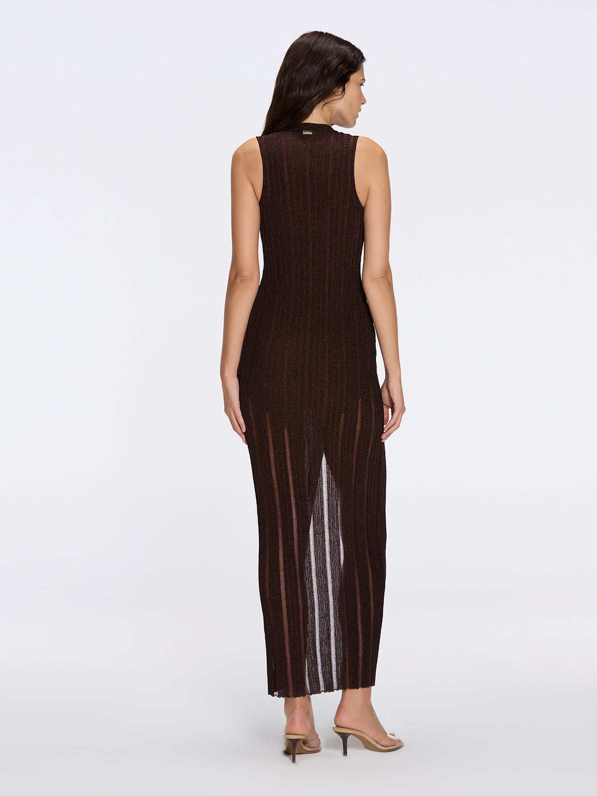 Marion Pascale - Biot Brown Metallic Knit V-Neck Gold Button-Down Dress | Moeva | Dress | Each week unveils new pieces—luxury swimwear, fluid resort silhouettes, and elevated summer-to-evening essentials designed to carry you from coastal escapes to city nights.
