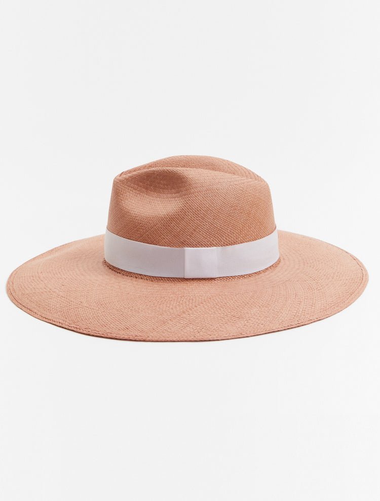Campbell Terracotta Wide-Brim Straw Panama Hat | Moeva | Hat | Each week unveils new pieces—luxury swimwear, fluid resort silhouettes, and elevated summer-to-evening essentials designed to carry you from coastal escapes to city nights.